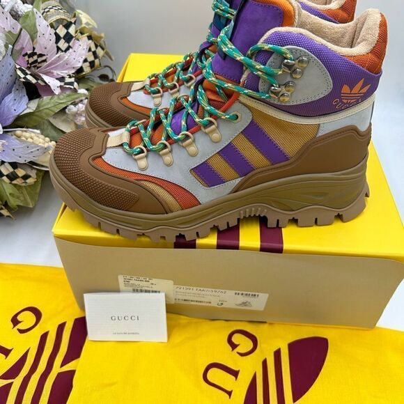 Men’s Gucci x Addias lace up boots size 10.5 made in  Italy - Picture 9 of 10